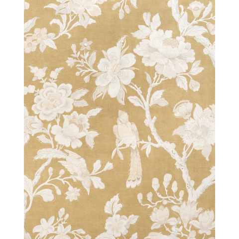 W4421.4.0 Symphony Mica Wp Gold Floral Wallpaper
