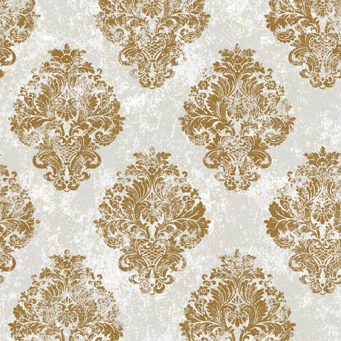 W78228 Damask Metallic Wallpaper