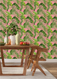 WLD53104W Grover Pink Palmera Wallpaper