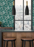 WLD53111W Shelly Green Toucan Toile Wallpaper