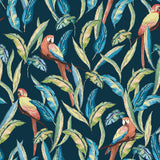 WLD53117W Timor Indigo Tropical Parrot Wallpaper