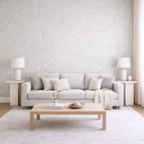 WM0002MSP Pearl light Gray cream Big Chip Natural Real Mica Stone Textured Wallpaper rolls