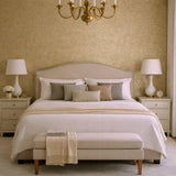 WM0010MSP Gold metallic Big Chip Natural Real Mica Stone Textured plain modern Wallpaper