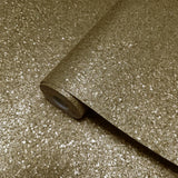 WM0010MSP Gold metallic Big Chip Natural Real Mica Stone Textured plain modern Wallpaper