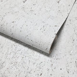 WM011KCS Real Natural cork matte off white silver metallic foil textured modern Wallpaper