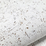 WM012KCG Real natural cork textured matte white gold metallic foil modern eco Wallpaper