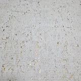 WM014KCG Real natural cork textured golden off white gold metallic foil modern Wallpaper
