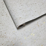 WM014KCG Real natural cork textured golden off white gold metallic foil modern Wallpaper
