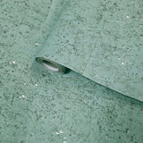 WM017KCS Real natural cork matte mint green silver metallic textured eco modern Wallpaper
