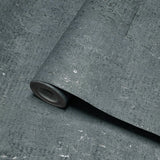 WM018KCS Real Natural cork matte blue gray silver metallic foil textured modern Wallpaper