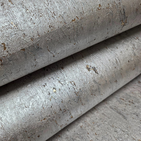 WM024KCG Real Natural cork rose cream pearl silver gold metallic foil textured Wallpaper
