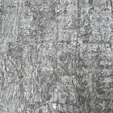 WM025KCS Real Natural cork silver on metallic foil textured Wallpaper modern wallcovering
