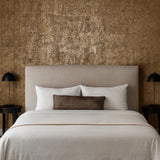 WM038KCG Real Natural cork organic Brass metallic black textured contemporary Wallpaper
