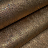 WM038KCG Real Natural cork organic Brass metallic black textured contemporary Wallpaper
