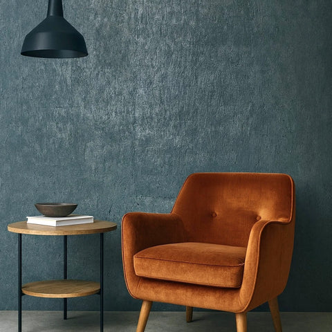 WM045KCG Real Natural cork deep steel slate blue gray silver metallic textured Wallpaper
