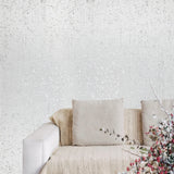 WM100001SMC Enchanced natural cork matte white silver metallic foil birch textured Wallpaper