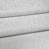 WM100001SMC Enchanced natural cork matte white silver metallic foil birch textured Wallpaper