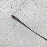 WM100001SMC Enchanced natural cork matte white silver metallic foil birch textured Wallpaper