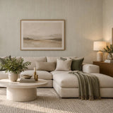 WM10010101 Grayish ivory off white faux silk thread fabric Textured contemporary Wallpaper 