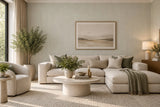 WM10010101 Grayish ivory off white faux silk thread fabric Textured contemporary Wallpaper 
