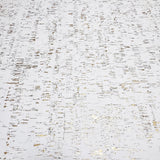 WM100101SMC Enchanced natural cork matte white gold metallic foil birch textured Wallpaper