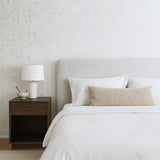 WM100101SMC Enchanced natural cork matte white gold metallic foil birch textured Wallpaper