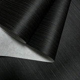 WM10010501 Plain charcoal black faux silk vertical thread fabric Textured modern Wallpaper