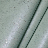WM100601 Real natural cork Wallpaper mint green silver metallic textured eco wallcovering
