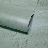 WM100601 Real natural cork Wallpaper mint green silver metallic textured eco wallcovering
