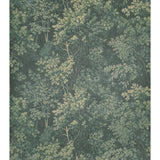 WM10116101 Lush woodland forest trees branches sage Green faux fabric textured Wallpaper 3D