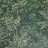 WM10116101 Lush woodland forest trees branches sage Green faux fabric textured Wallpaper 3D