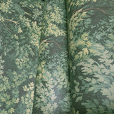 WM10116101 Lush woodland forest trees branches sage Green faux fabric textured Wallpaper 3D