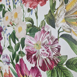 WM10120101 White red green pink Lush botanical tulips flowers bloom floral design Wallpaper