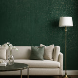 WM103401 real natural cork emerald green gold metallic striped textured Wallpaper