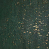 WM103401 real natural cork emerald green gold metallic striped textured Wallpaper