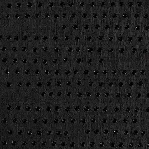 WM1059201 Runway Rivets Wallpaper Black on Ebony Glazed Abaca Wallcoverings