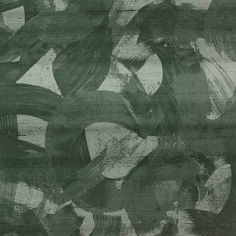 WM112101 Broad Strokes Wallpaper Glazing Emerald Wallcoverings