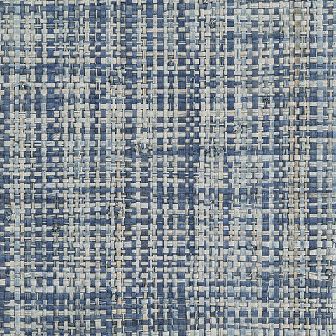 WM115601 Island Raffia Wallpaper Deep Blue Sea Wallcoverings