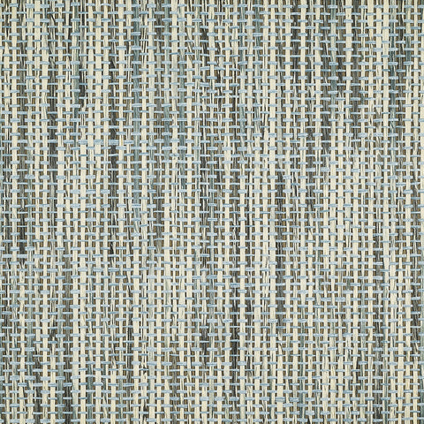 WM127601 Woven Wicker Wallpaper Blue Gray Wallcoverings