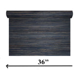 WM146601 Dark navy blue natural Grasscloth textured Wallpaper modern wallcoverings rolls