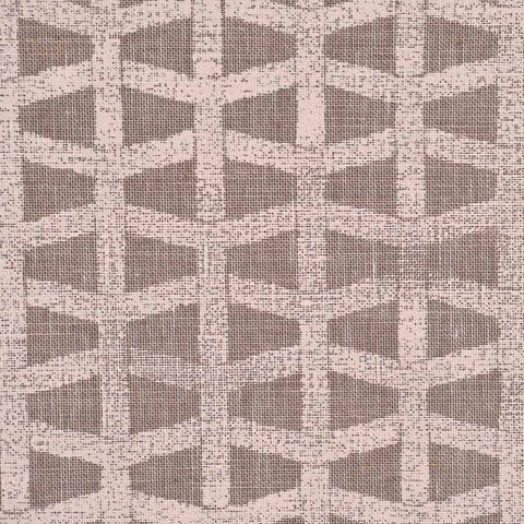 WM206301 Lattice Wallpaper Ivory on Granite Canvas Linen Wallcoverings