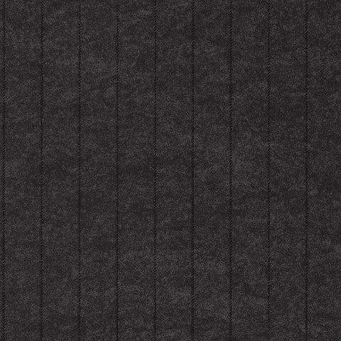 WM214401 Vinyl Savile Suiting Pinstripe Wallpaper Black on Granite Wallcoverings