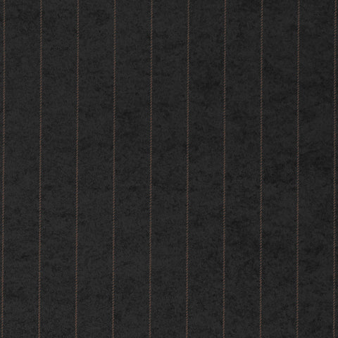 WM214501 Vinyl Savile Suiting Pinstripe Wallpaper Copper on Ebony Wallcoverings