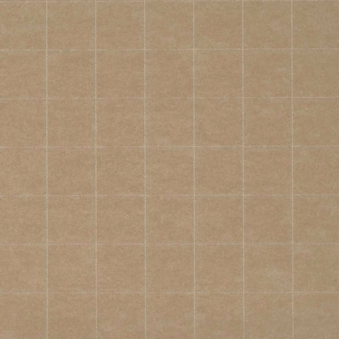 WM214901 Vinyl Savile Suiting Plaid Wallpaper White on Tan Wallcoverings