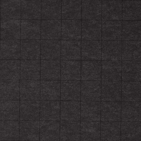 WM215201 Vinyl Savile Suiting Plaid Wallpaper Black on Granite Wallcoverings