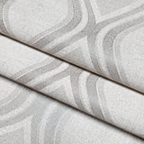 WM29510201 Light gray off white silver metallic ogee diamond trellis faux fabric wallpaper