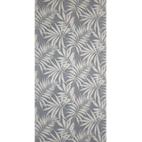 WM29650001 Gray beige distressed faux fabric Tropical palm leaves Wallpaper
