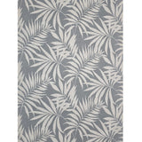 WM29650001 Gray beige distressed faux fabric Tropical palm leaves Wallpaper