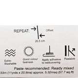 WM29650001 Gray beige distressed faux fabric Tropical palm leaves Wallpaper