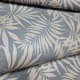 WM29650001 Gray beige distressed faux fabric Tropical palm leaves Wallpaper